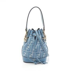 Fendi Mon Tresor handbag blue canvas leather